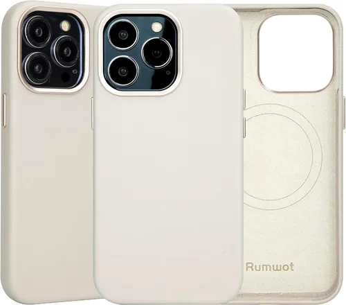 Vista 10 de Funda de cuero genuino para iPhone 13 Pro, cuero de grano completo, compatible con MagSafe y carga inalámbrica, bisel de la cámara con botones