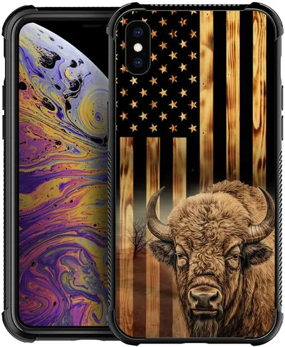 Vista 8 de Funda compatible con iPhone XS, funda para niñas y mujeres, cielo azul, flor, luna y mariposa