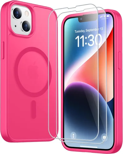 Vista 118 de SPIDERCASE Funda magnética translúcida diseñada para iPhone 11, con 2 protectores de pantalla de vidrio templado, antihuellas, para iPhone 11 de 6.1