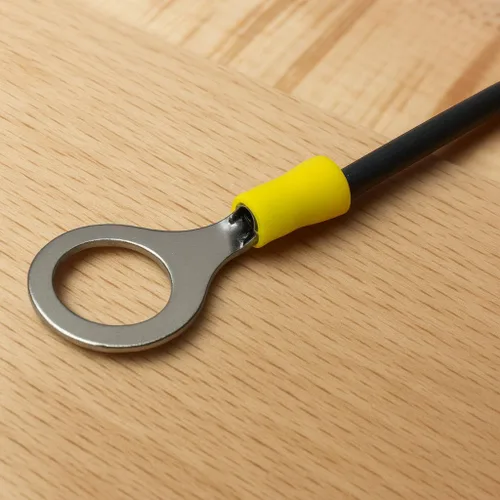 Vista 2 de ANGSTROM Terminales de anillo de perno de 1/2", conectores de crimpado eléctricos aislados, 100 piezas (12-10ga amarillo)