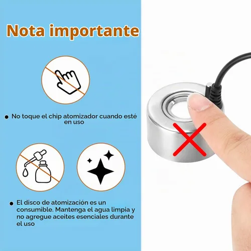 Vista 4 de AGPtek® Mini máquina humidificadora de aluminio para fuente de agua y estanque.