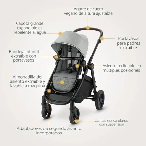 Vista 7 de Graco® Premier Modes™ Nest2Grow™ - Carriola 4 en 1