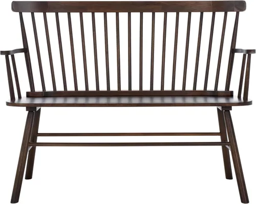 Vista 16 de SAFAVIEH Muebles - Sofá de dos plazas Addison - Negro - Madera maciza - Diseño costero de listones - Ideal para sala de estar, solárium, dormitorio