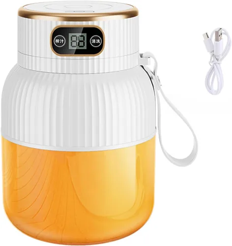 Vista 12 de Friendly 600ml Juicer Blenders USB Rechargeable Mixing Cup for Juices and Shakes Practical Kitchen Appliance USB Rechargeable Juicer White