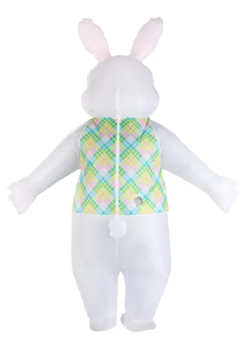 Vista 4 de Disfraz Inflable de Conejo de Pascua para Adultos Multicolor