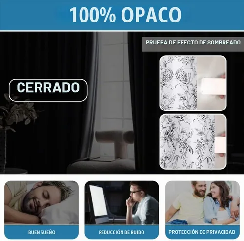Vista 2 de H.VERSAILTEX Cortinas 100% de Opacidad para Sala de Estar Cortinas Opacas Florales de Camelia de 63 Pulgadas de Largo que Bloquean la Luz Cortinas