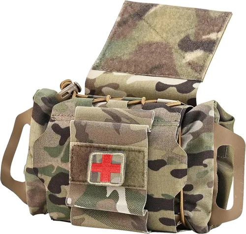 Vista 15 de SABADO Rapid/Quick Deploy First Aid Kit Pack Tactical IFAK Pouch Two-Piece System Med Roll Carrier Hypalon Handle Outdoor Sport Hunting Bag
