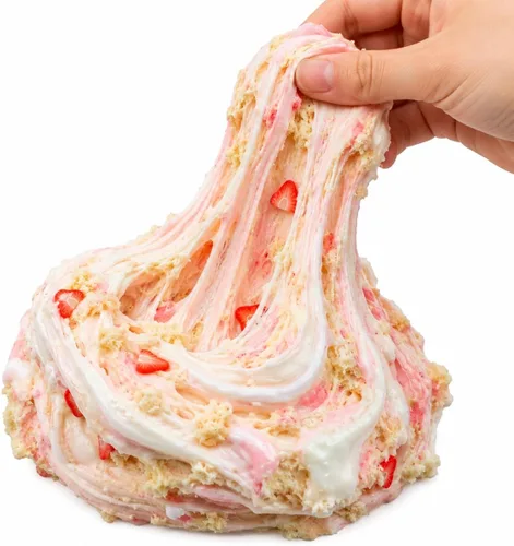 Vista 9 de Hoshimi Slimes - Juego de gofres de tarta de fresa para bricolaje a partir de 8 años, juego de regalo sensorial ASMR hecho a mano con mantequilla