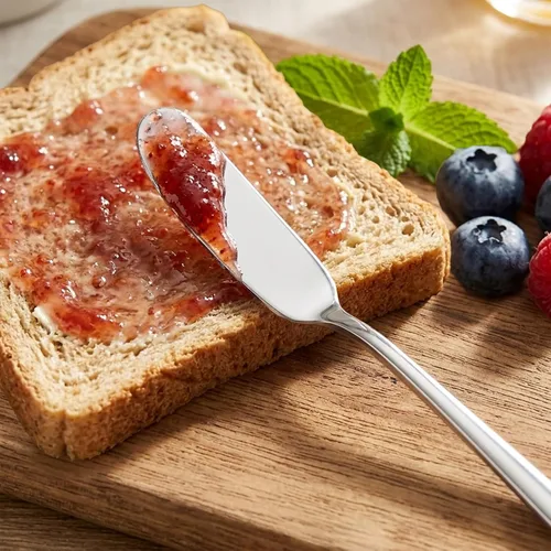 Vista 8 de Juego de 32 cuchillos esparcidores de mantequilla de queso, accesorios de charcutería, cuchillos esparcidores de queso de acero inoxidable, mini