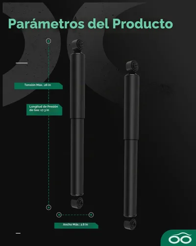 Vista 3 de SCITOO - Amortiguadores traseros para Chevy, compatibles con 2002-2014 para Cadillac Escalade/ESV, 2000-2014 para Chevy Suburban 1500, 2000-2019