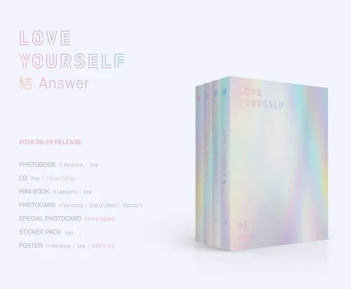Vista 2 de BigHit BTS - Love Yourself Respuesta [Random ver.] 2CD+Photobook+Mini Book+Photocard+Póster plegado