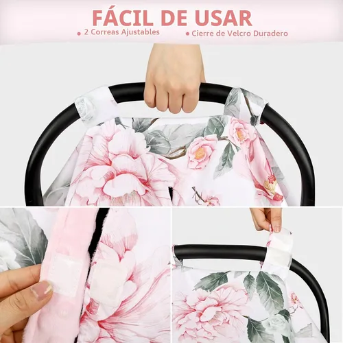 Vista 4 de Funda de Asiento de Automóvil para Bebé, Funda Transpirable para Asiento de Automóvil Infantil para Verano con Apertura Peekaboo, Cubierta de Toldo