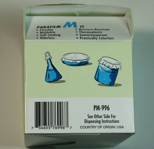 Vista 2 de Parafilm M PM996 Película de laboratorio multiusos, 4 ", 125 galones