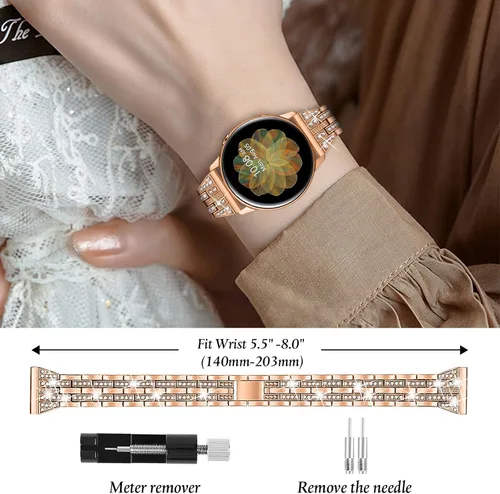 Vista 3 de JOYOZY Correas elegantes para mujer y niña compatibles con Galaxy Watch 6/5/4/FE/7 de 40 mm, 44 mm/Classic de 42 mm, 43 mm, 46 mm, 47 mm/Galaxy