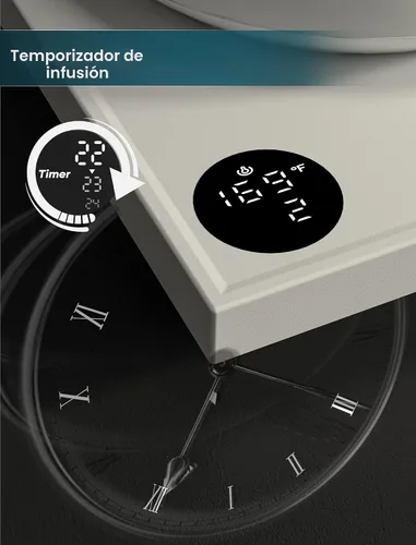 Vista 7 de INTASTING - Hervidor eléctrico de cuello de cisne, control de temperatura preciso ±1℉, interior de acero inoxidable, calentamiento rápido para café