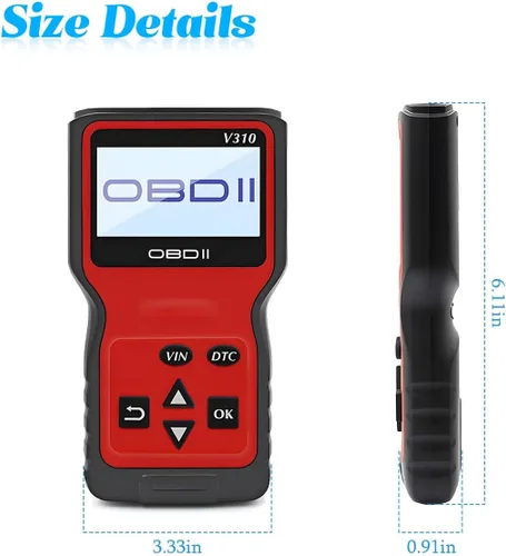 Vista 2 de Zpana Herramienta de diagnóstico del escáner OBD2 del automóvil, V310 OBDII Falla del motor del vehículo CAN Lector de código de diagnóstico