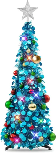 Vista 20 de N&T Nieting - Árbol de Navidad de oropel Negro
