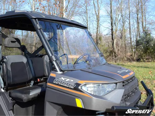 Vista 3 de Parabrisas SuperATV de tamaño completo para Polaris Ranger XP 1000 2017+ (ver ajuste) Policarbonato de 1/4 pulgadas de grosor resistente a