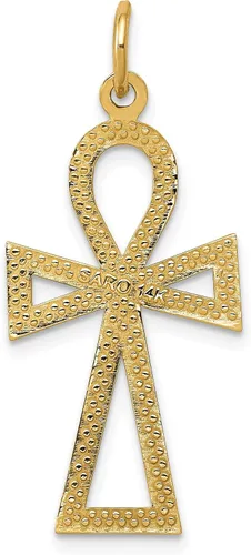 Vista 3 de Colgante de cruz Ankh de oro amarillo macizo de 14 quilates 1457in Oro no conocido