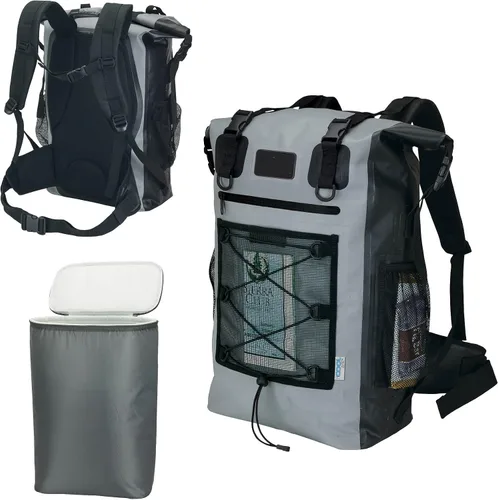 Vista 2 de Impermeable 2 en 1 bolsa seca a prueba de fugas Cooler Duffel Mochila
