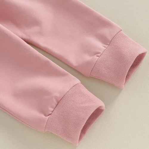 Vista 7 de Conjunto de ropa de bebé para niña, para hermana pequeña, color liso, suéter para otoño e invierno