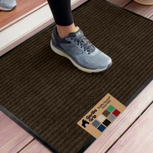 Vista 43 de GORILLA GRIP Traffic Guard - Tapete resistente para interiores y exteriores Negro