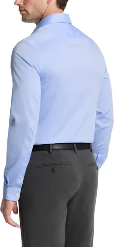 Vista 2 de Tommy Hilfiger Camisa de vestir sólida sin planchado para hombre Azul