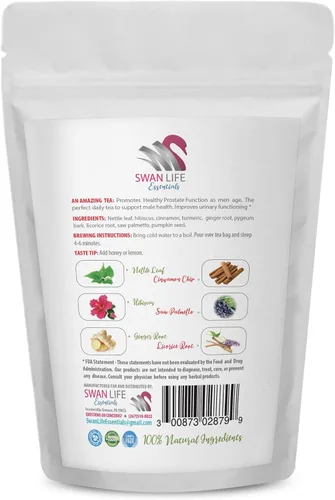 Vista 2 de Suplemento Saw Palmetto – Pastillas de apoyo de próstata – Ingredientes naturales, palma enana americana, hoja de ortiga picante, hongo Maitake
