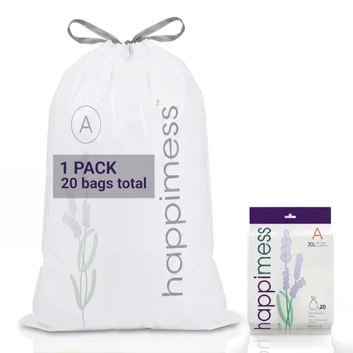Vista 28 de happimess Bolsas de basura con cordón de 8 galones (30 litros), sin perfume, transparentes, resistentes para cocina y hogar, ajuste personalizado