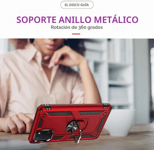 Vista 3 de Funda para Galaxy Note 10 Lite - Soporte magnético para anillo de coche Soporte Kickstand Defender Funda protectora para Samsung Galaxy Note 10 Lite