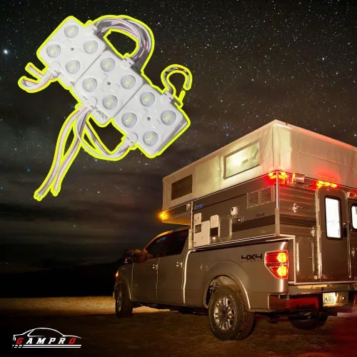 Vista 7 de GAMPRO Kit de luces interiores de 12 V, 12 W, 80 LED, kit de luces LED blancas de techo para furgoneta, minivan, remolque, camión, caravana