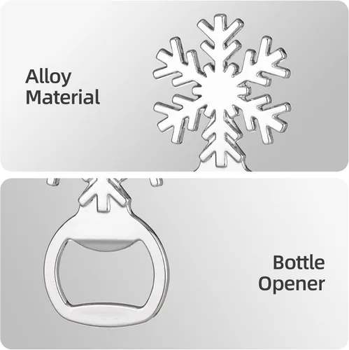Vista 3 de Abrebotellas de cerveza de Navidad, abrebotellas de Navidad para mesa Decer, operador de botellas de cocina para suministros de Navidad, abridor