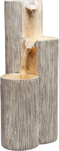 Vista 14 de Alpine Corporation ZEN398 - Fuente de agua moderna de 3 niveles para exteriores de 35 pulgadas, elegante fuente de suelo rústica para jardín, patio