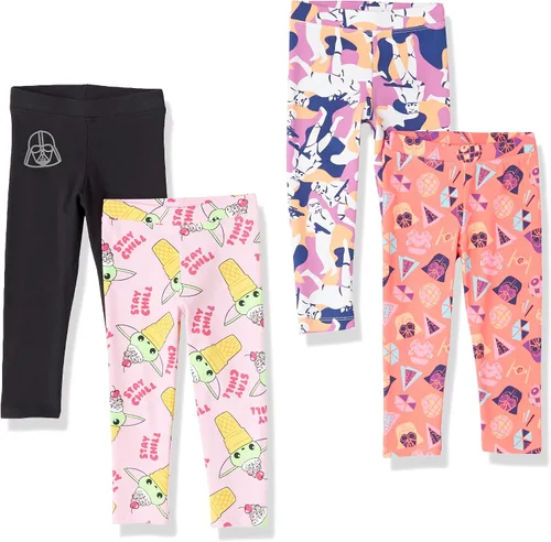 Vista 69 de Amazon Essentials Disney Marvel Star Wars Frozen Leggings para niñas y niños pequeños, multipaquetes