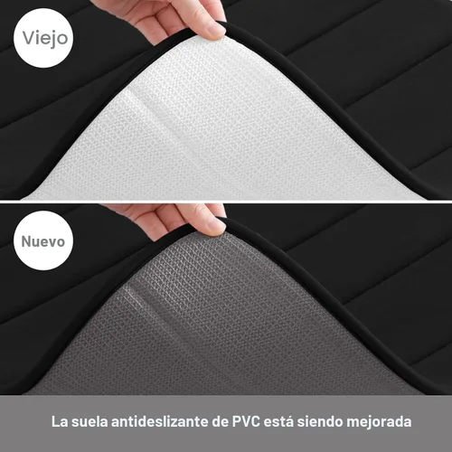 Vista 4 de Buganda Tapete de baño de espuma viscoelástica, 24 x 16 pulgadas, ultra suave y antideslizante, absorbente de agua y lavable a máquina, para baño