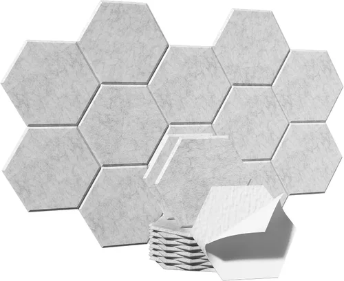 Vista 21 de Paneles acústicos, Magrowill, paquete de 12 paneles de pared insonorizados, paneles acústicos de alta densidad absorbentes de sonido