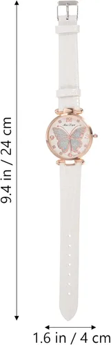 Vista 7 de Reloj de pulsera para mujer reloj analógico Q-uartz con esfera de mariposas para mujer