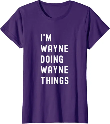 Vista 13 de Camiseta I'm Wayne Doing Wayne Things, Negro