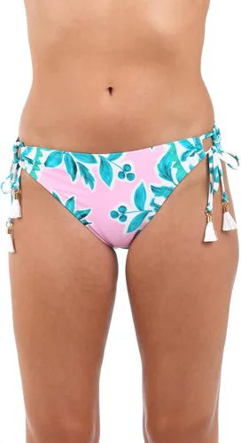 Vista 32 de La Blanca Parte inferior de bikini hipster con lazo lateral para mujer Negro/ Luces de la ciudad