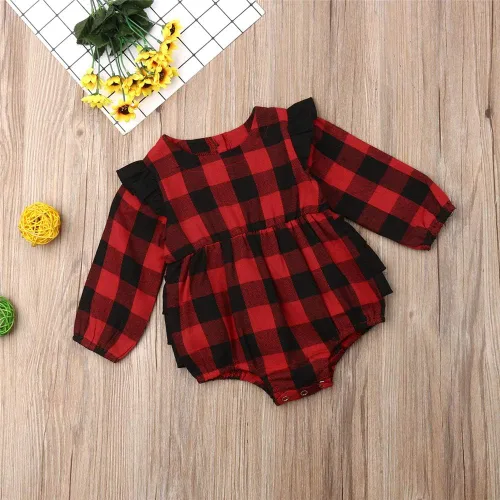 Vista 5 de TiendaDeLage Enterizo básico de manga corta con volantes para bebé recién nacida, ropa de verano