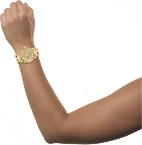 Vista 3 de Citizen Eco-Drive Weekender Cronógrafo Reloj para hombre acero inoxidable tono dorado Modelo FB3002-53P
