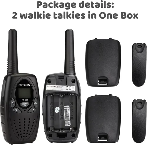 Vista 7 de Retevis RT628 Walkie Talkies para niños, Walky Talky, bloqueo de teclas, voz cristalina VOX, fácil de usar, regalos de Navidad para niños y niñas