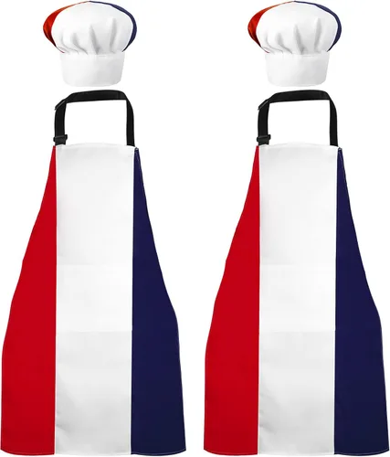 Vista 10 de SATINIOR - Delantal italiano y sombrero de chef para mujeres y hombres, disfraz italiano, babero de tela, delantal de bandera de Italia
