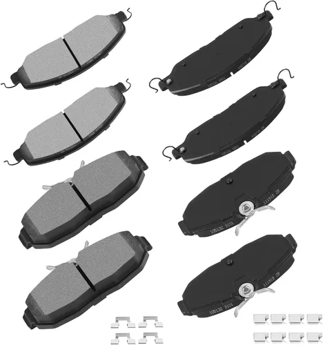 Vista 23 de Cciyu D627 Kit de 4 piezas de pastillas de freno cerámicas traseras 1994-2004 para Ford Mustang
