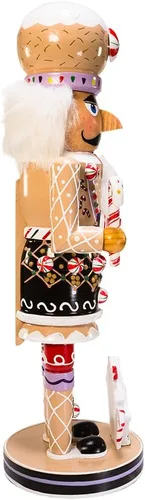 Vista 3 de Kurt Adler, cascanueces navideño de jengibre de madera, 16 pulgadas