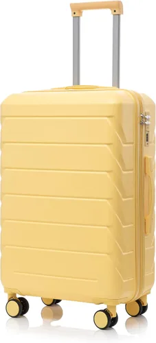 Vista 103 de Merax 3 piezas expandible ABS Hardshell equipaje Sets Spinner Wheel Maleta TSA Lock Suit Case, Apertura frontal negra, Juego de 2 piezas, Maleta