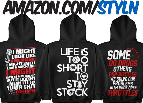 Vista 5 de Sudadera con capucha Wide Open ThroTTLES, Negro
