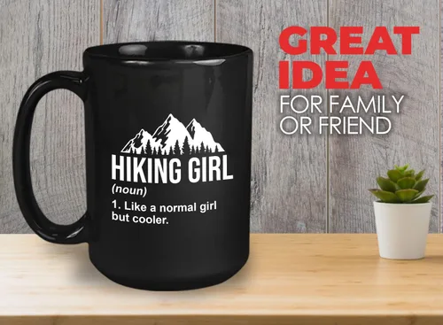 Vista 2 de Flairy Land Taza de café de senderismo de 15 onzas color negro – Senderismo Chica – Senderismo Backpacker Backpacker Mountain Boardwalks Mochilero