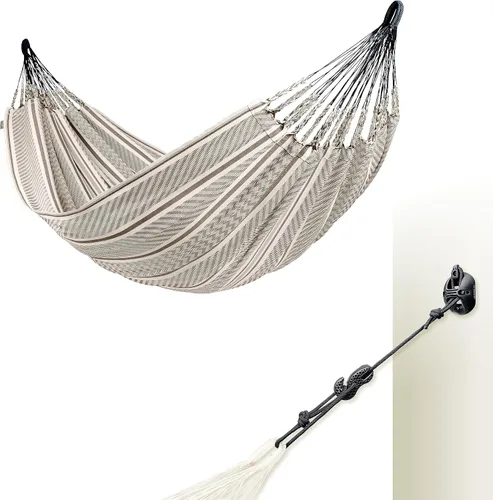Vista 27 de LA SIESTA Flora Zebra - Hamaca clásica doble de algodón orgánico Cebra
