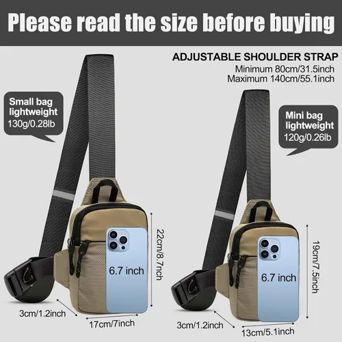 Vista 2 de Mini bolso bandolera para hombre, bolso cruzado pequeño para mujer, riñoneras informales, bolsa de bolsillo personal, mochila para teléfono